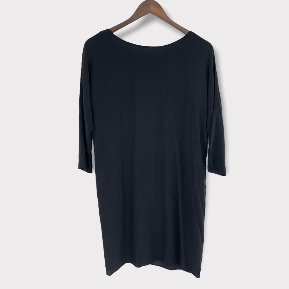 Aritzia Babaton Black 100% Silk‎ 1/2 Sleeve Dress Size 2